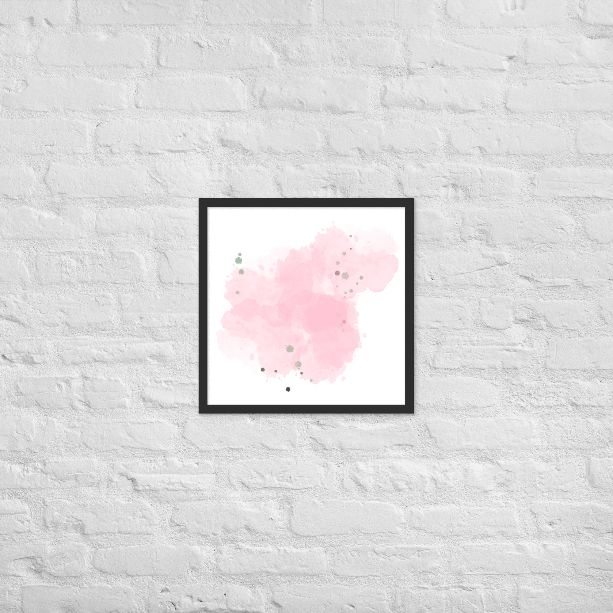 Framed poster of Cotton Candy Dreams featuring vibrant colors and a matte black wood frame, perfect for home decor.