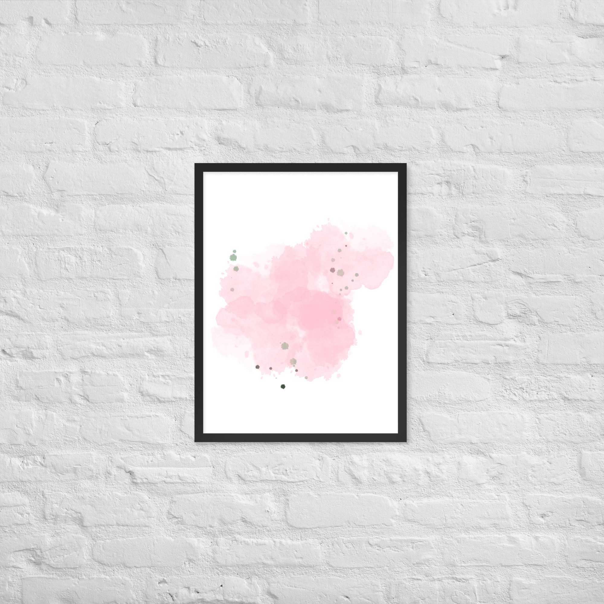 Framed poster of Cotton Candy Dreams featuring vibrant colors and a matte black wood frame, perfect for home decor.