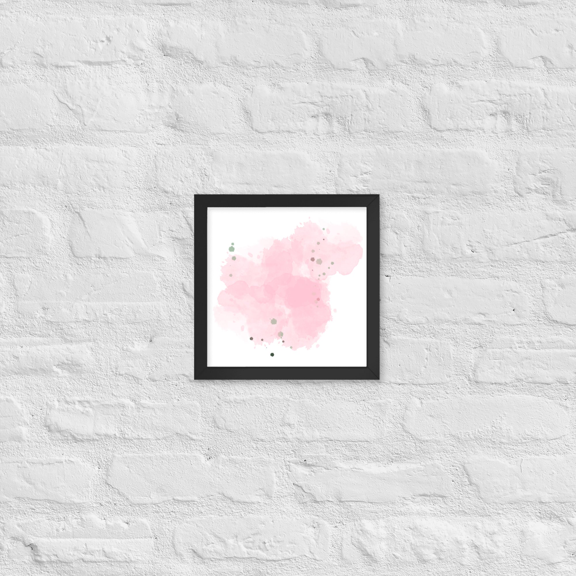 Framed poster of Cotton Candy Dreams featuring vibrant colors and a matte black wood frame, perfect for home decor.