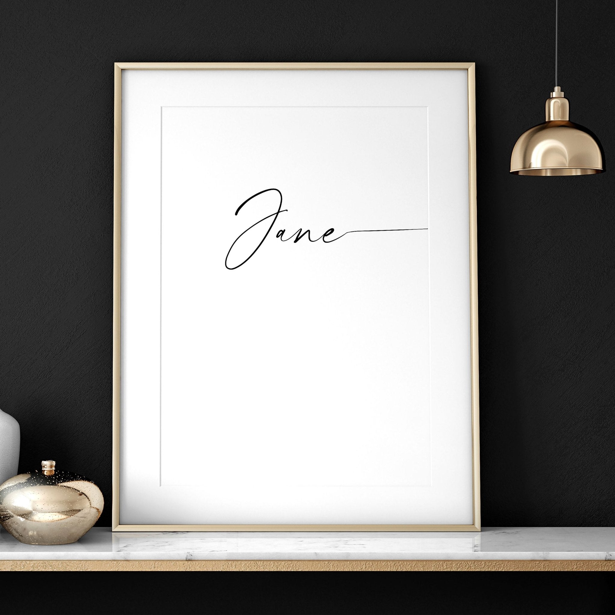 Custom Valentine's gift set featuring three personalized wall art prints in Black and White, elegantly framed for bedroom decor.