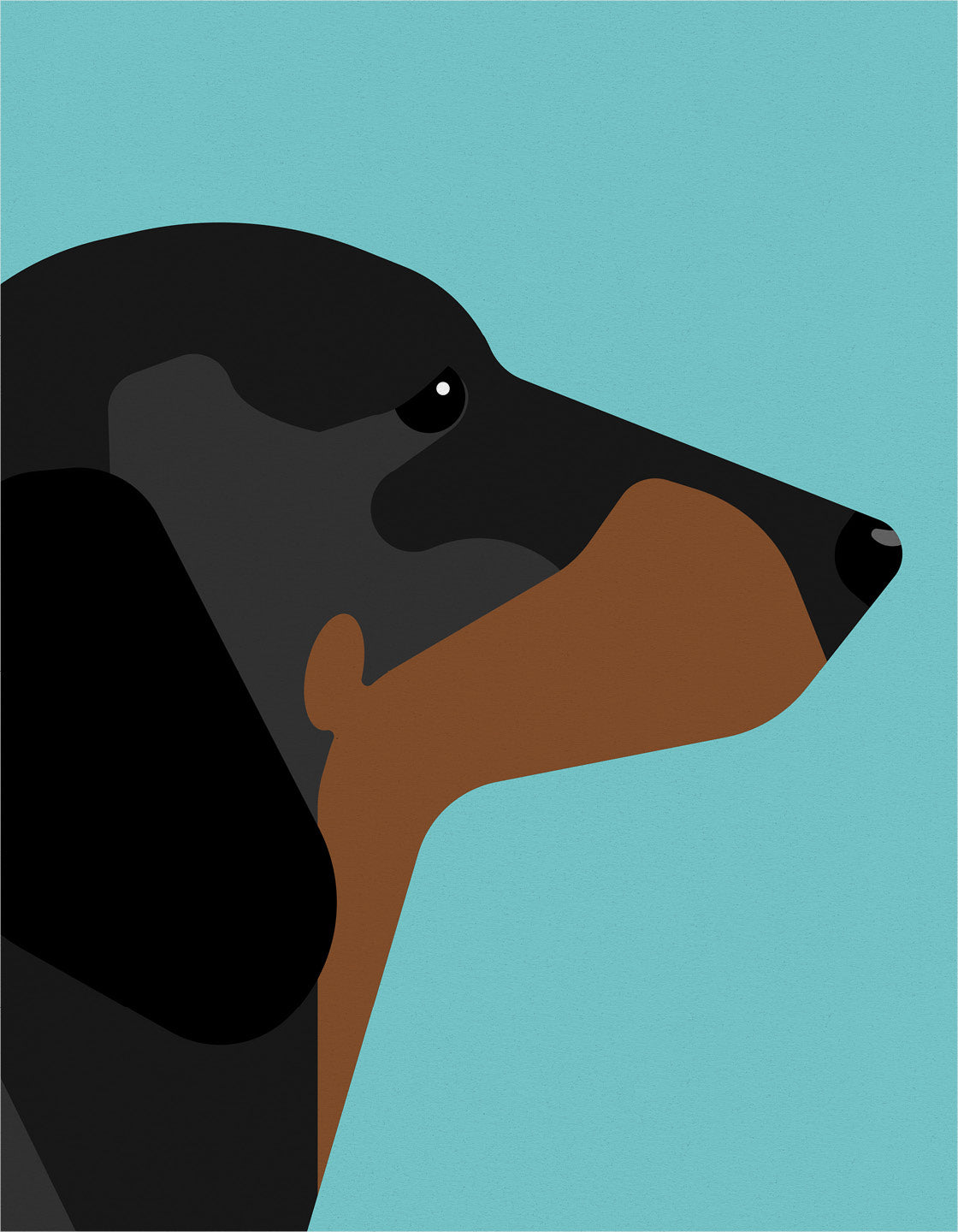 Charming Dachshund artwork featuring a playful Sausage dog design, perfect for home decor.