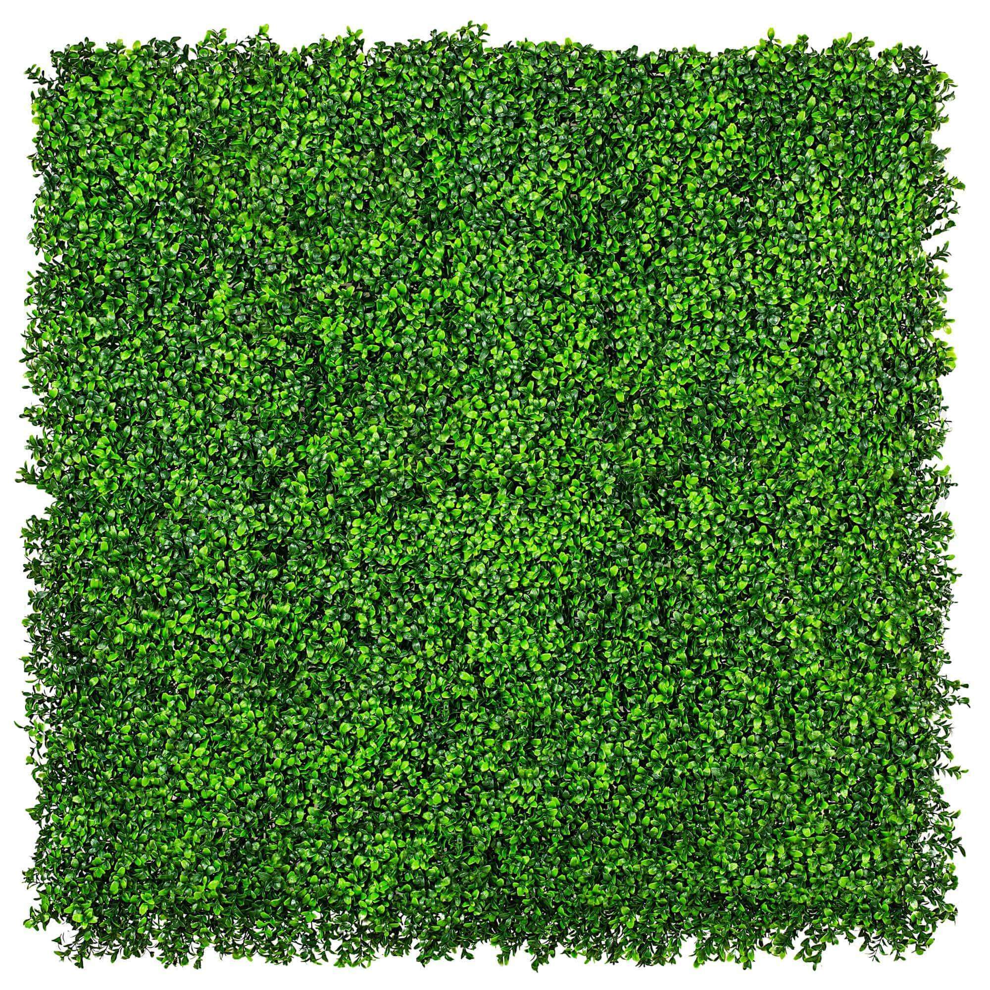 Dense Buxus Artificial Hedge Tile showcasing realistic green foliage, perfect for creating privacy and enhancing outdoor spaces.