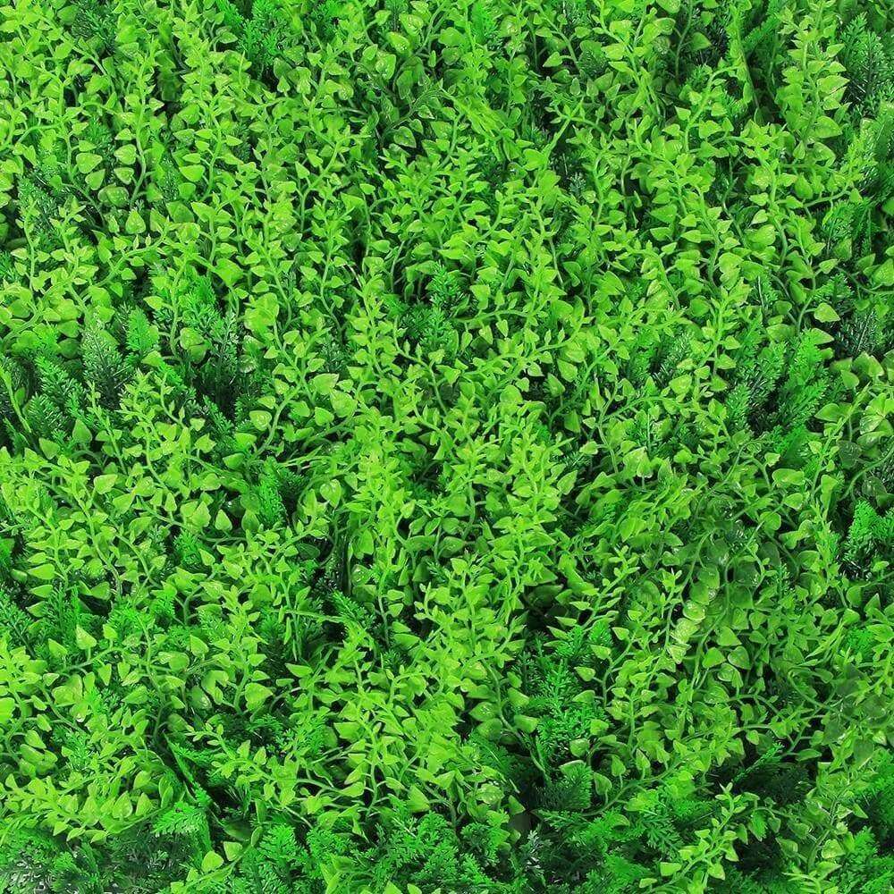 Dense Fern Artificial Hedge panel showcasing realistic green foliage, perfect for creating a lush vertical garden.