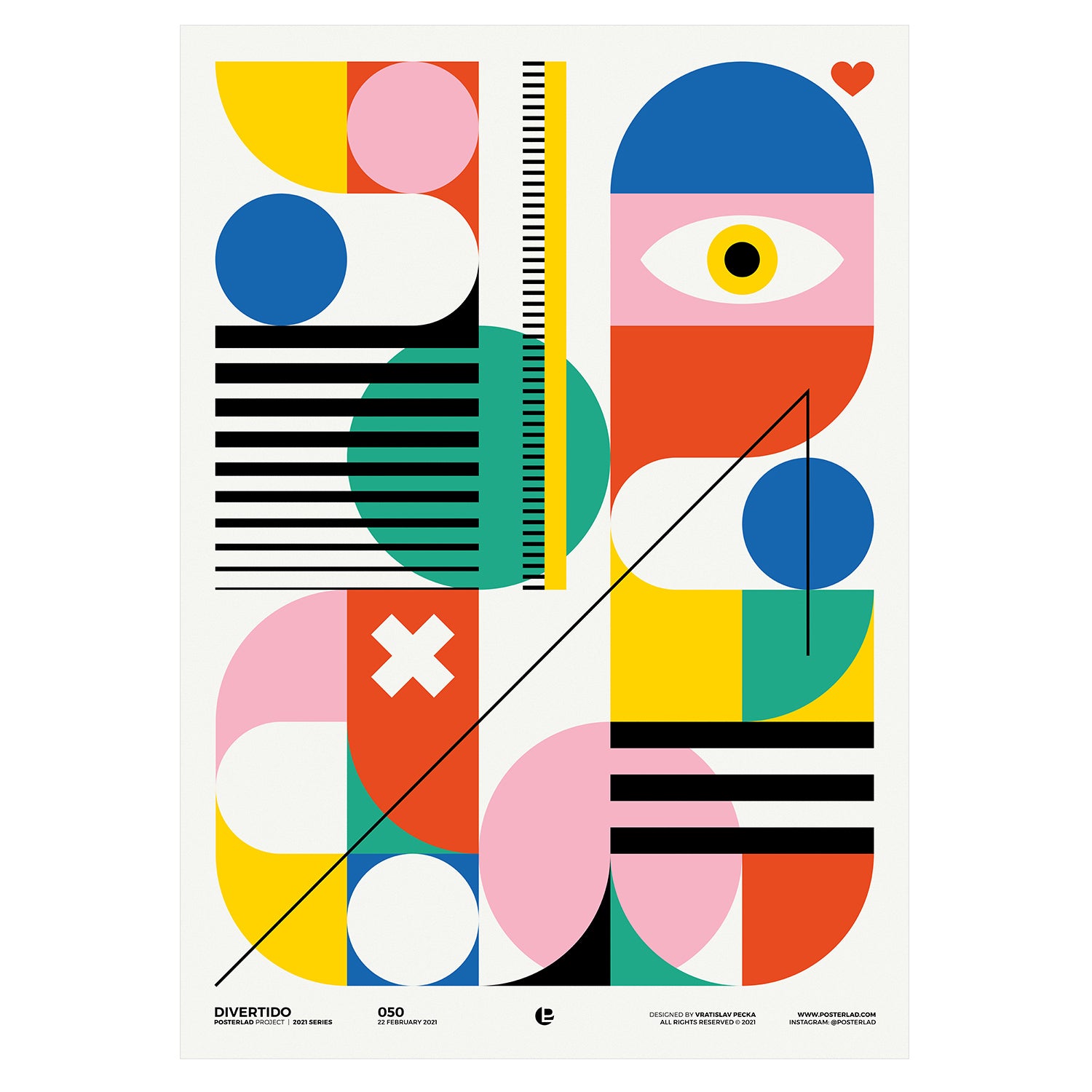 Colorful Divertido poster on thick matte paper, showcasing vibrant designs perfect for home or office decor.