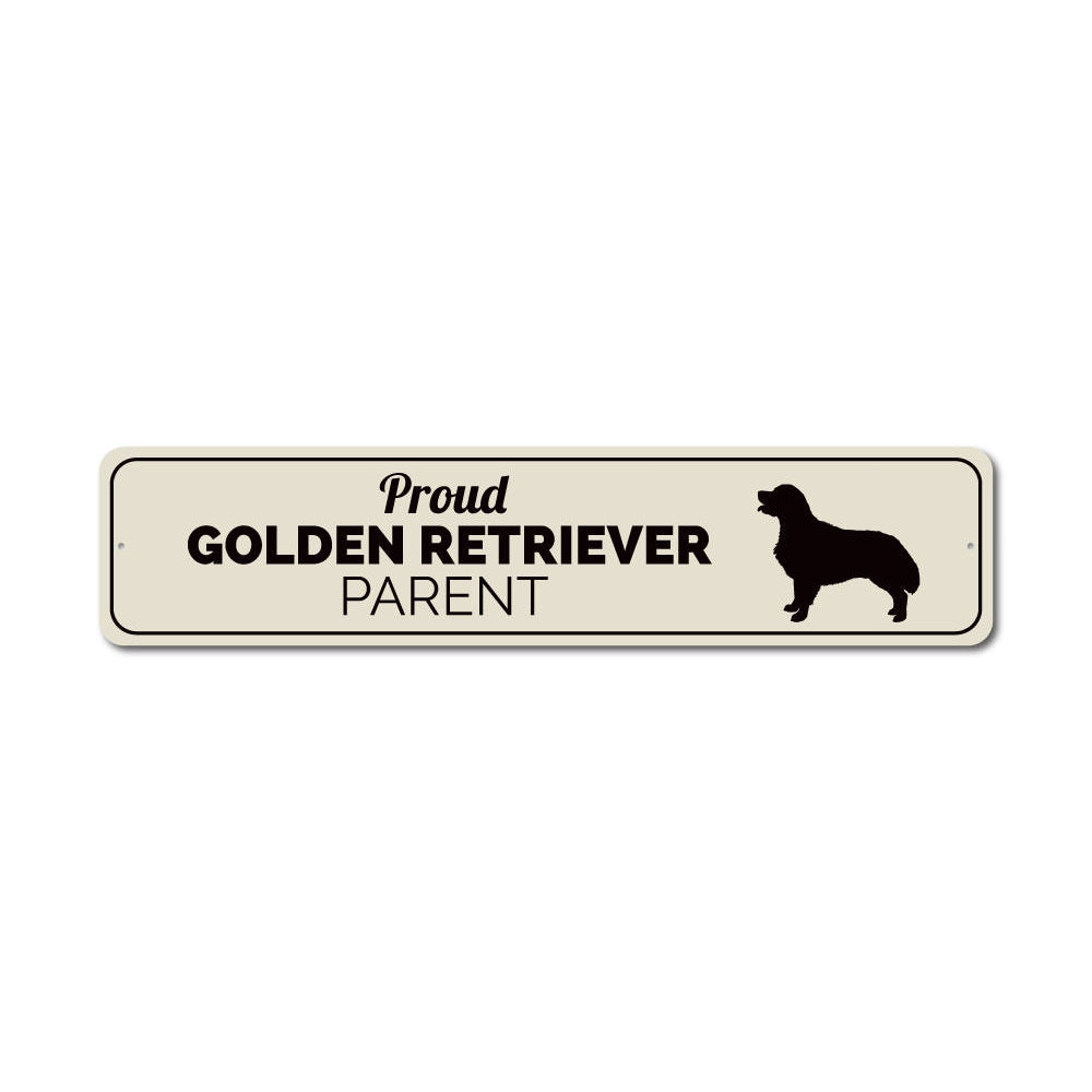 A decorative Dog Parent Sign made of high-quality aluminum, featuring customizable text and a stylish design, perfect for dog lovers' home decor.