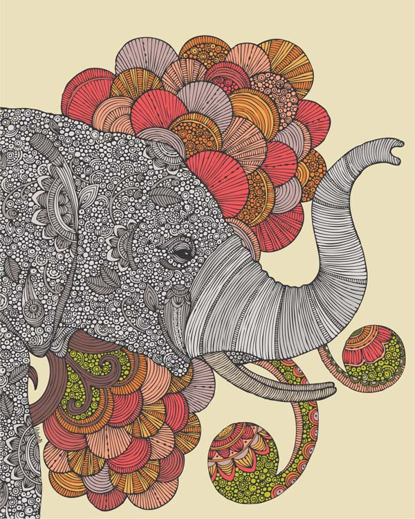 A vibrant 8x10 inch artwork titled 'Dreams of India', showcasing intricate details and rich colors, perfect for framing.