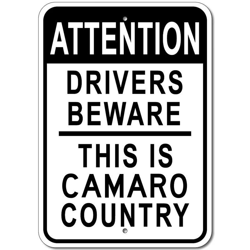 Custom Drivers Beware Sign made of high-quality aluminum, featuring a personalized design suitable for man caves and garages.