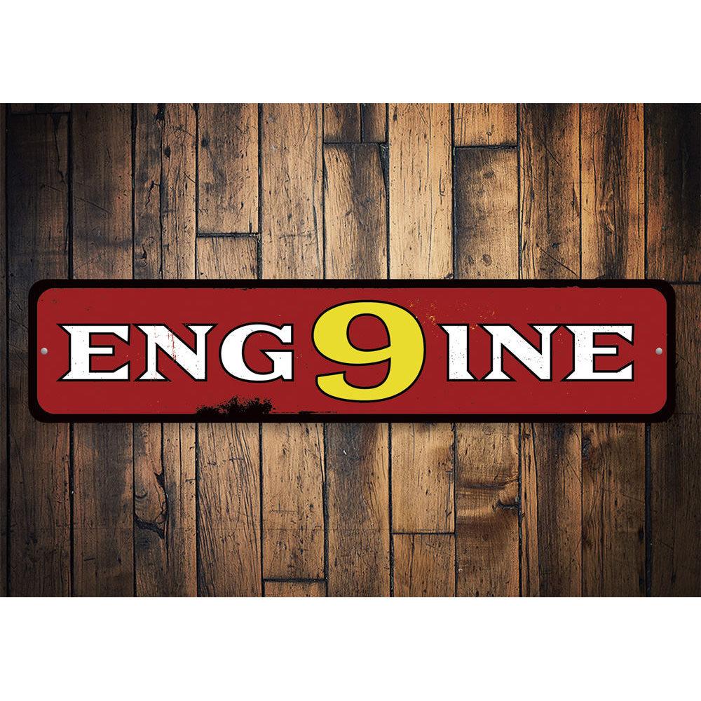 Customizable Engine Number Sign made from durable aluminum, featuring pre-drilled holes for easy mounting.