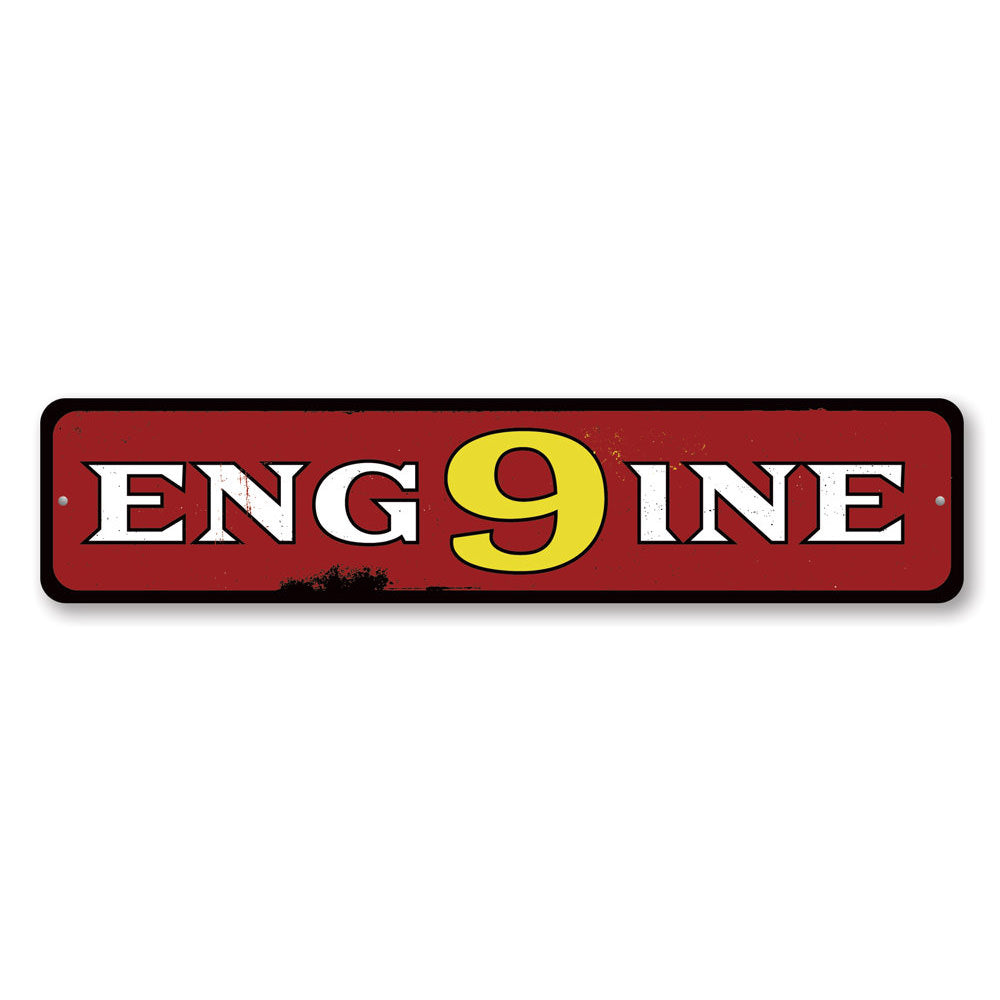 Customizable Engine Number Sign made from durable aluminum, featuring pre-drilled holes for easy mounting.