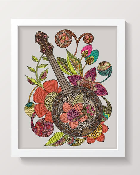 Ever Banjo artwork printed on 8x10 photographic paper, showcasing vibrant colors and intricate details, ready to frame.