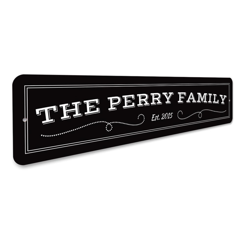 A beautifully crafted Family Home Sign made of high-quality aluminum, featuring customizable text and pre-drilled holes for easy mounting.