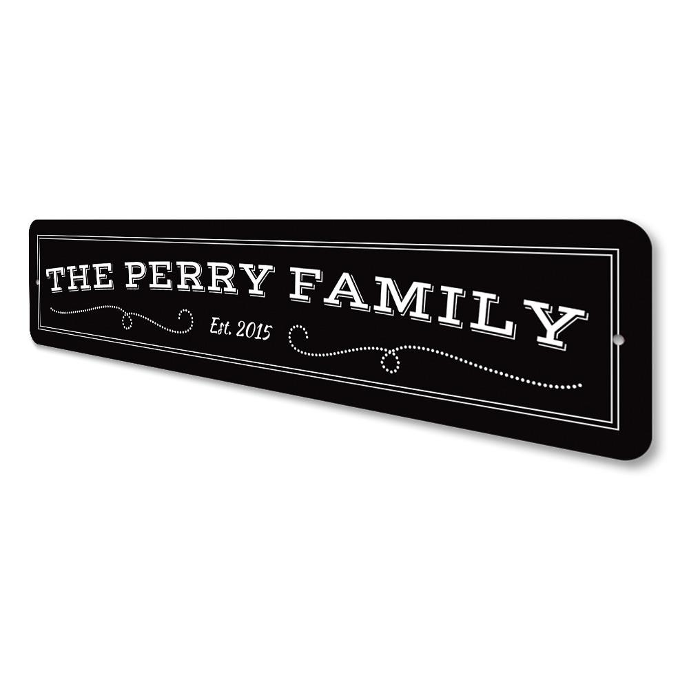 A beautifully crafted Family Home Sign made of high-quality aluminum, featuring customizable text and pre-drilled holes for easy mounting.