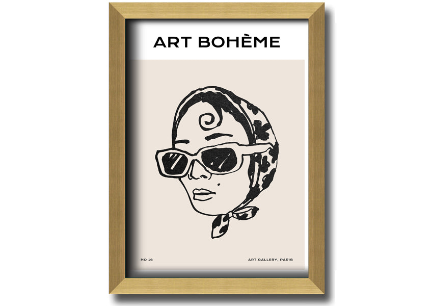 A stylish framed print titled 'Fashion Lady', showcasing elegant design and available in various frame colors.