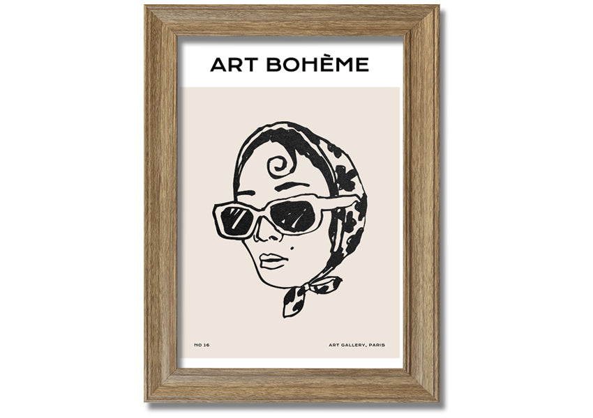 A stylish framed print titled 'Fashion Lady', showcasing elegant design and available in various frame colors.