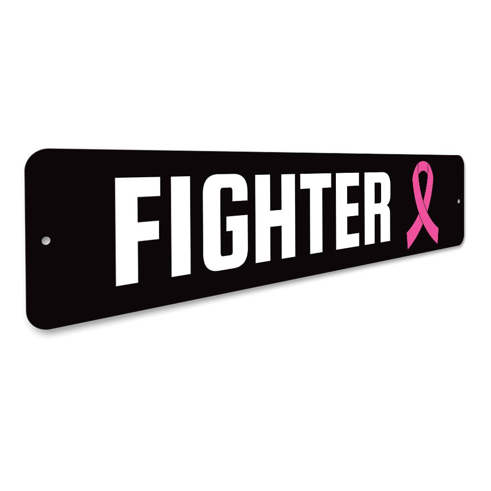 Customizable Fighter Sign made of high-quality aluminum, featuring pre-drilled holes for easy mounting, perfect for home decor.