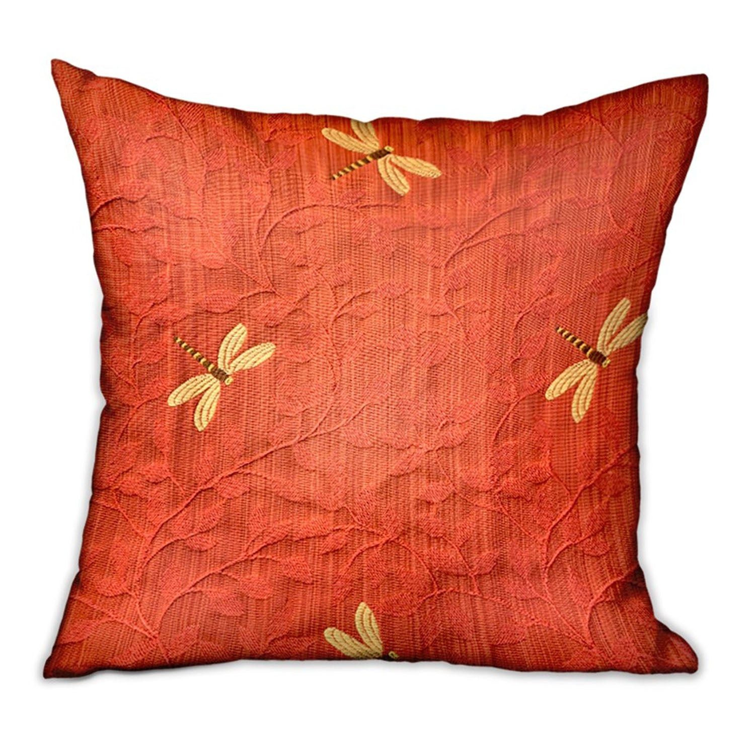 Firefly Red Animal Motif Luxury Throw Pillow featuring a vibrant red color and unique animal pattern, handcrafted in the USA.