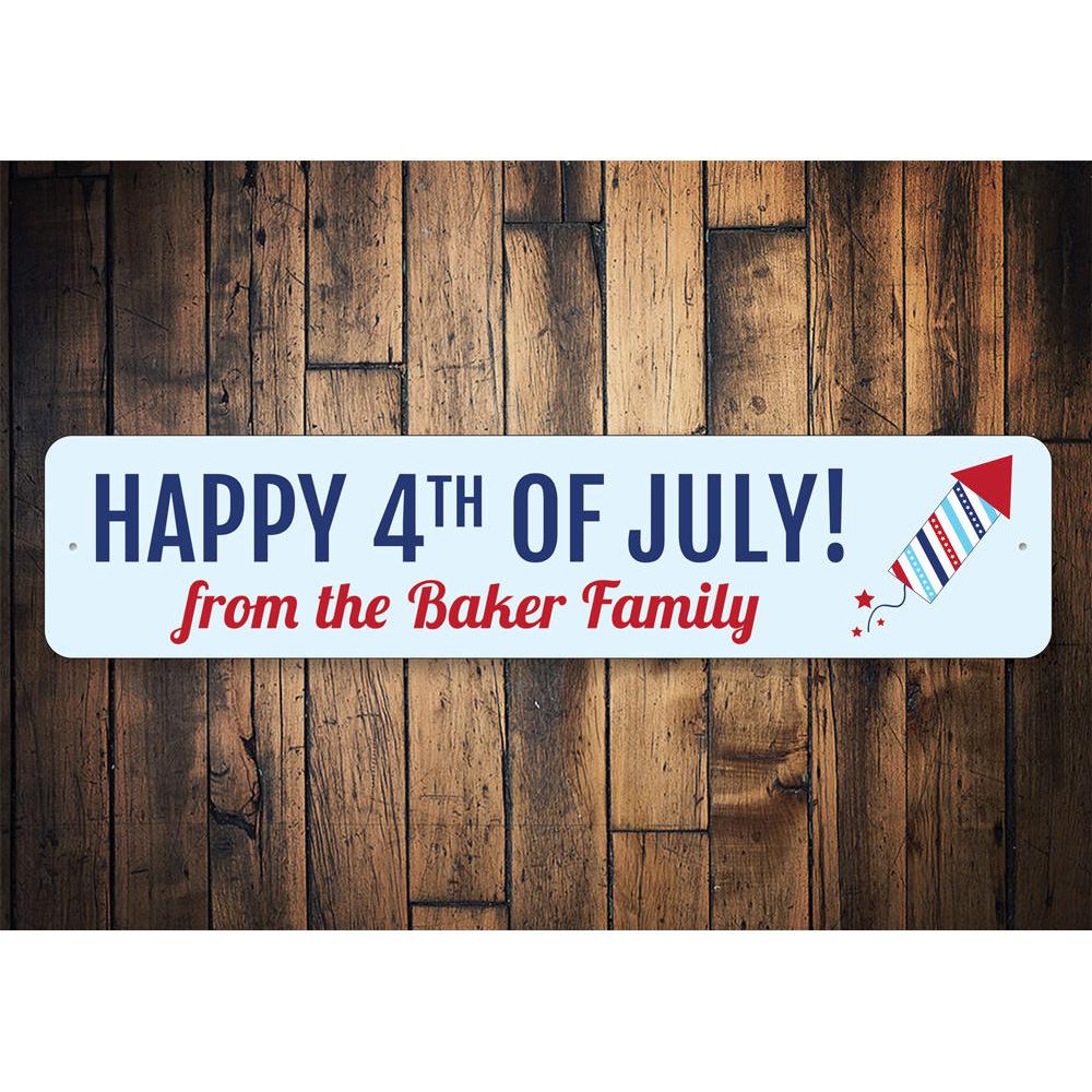 Colorful Firework Sign made of aluminum, featuring customizable text, perfect for home decor.