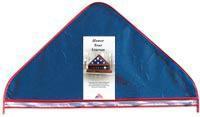 Vinyl flag cover with zippered closure, clear front, and red trim, designed for flags up to 5x9.5 feet.