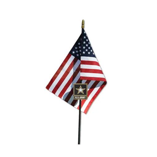 Gold-plated Go Army Grave Marker from the Heroes Series, designed for honoring military heroes with a patriotic touch.