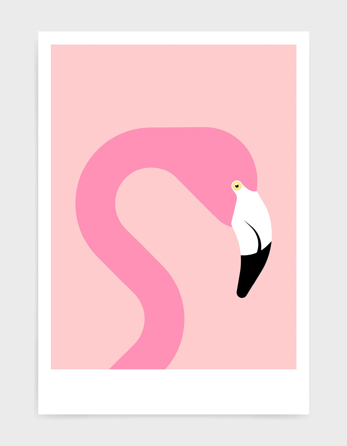 A vibrant flamingo wall art piece featuring bold colors, perfect for enhancing home decor.