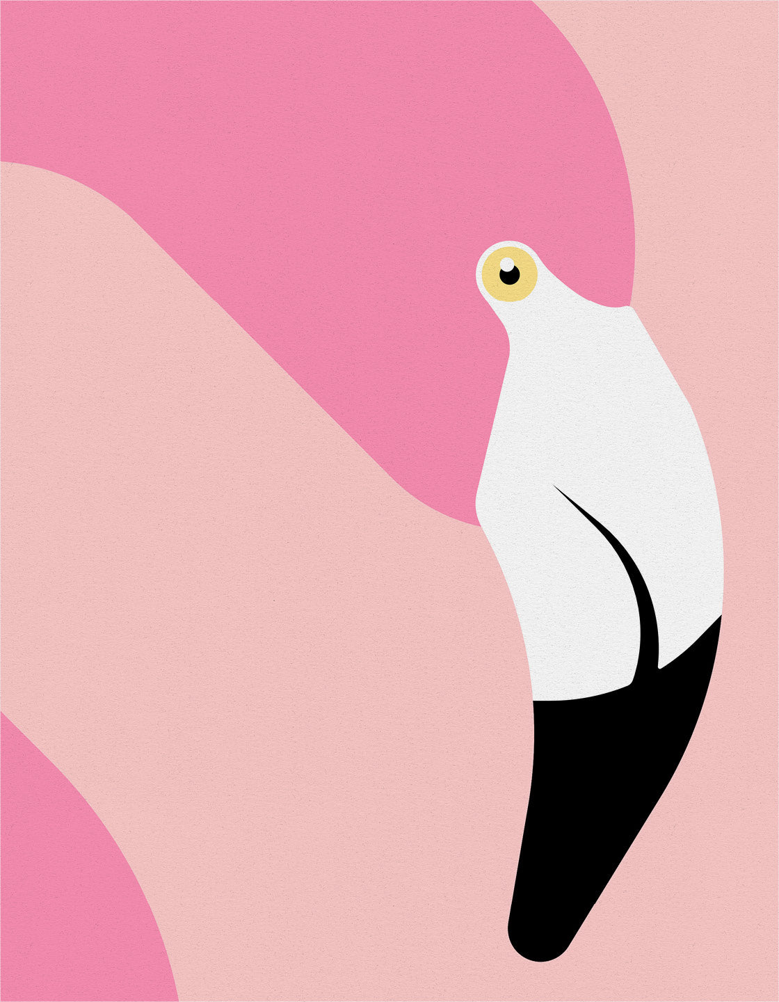 A vibrant flamingo wall art piece featuring bold colors, perfect for enhancing home decor.