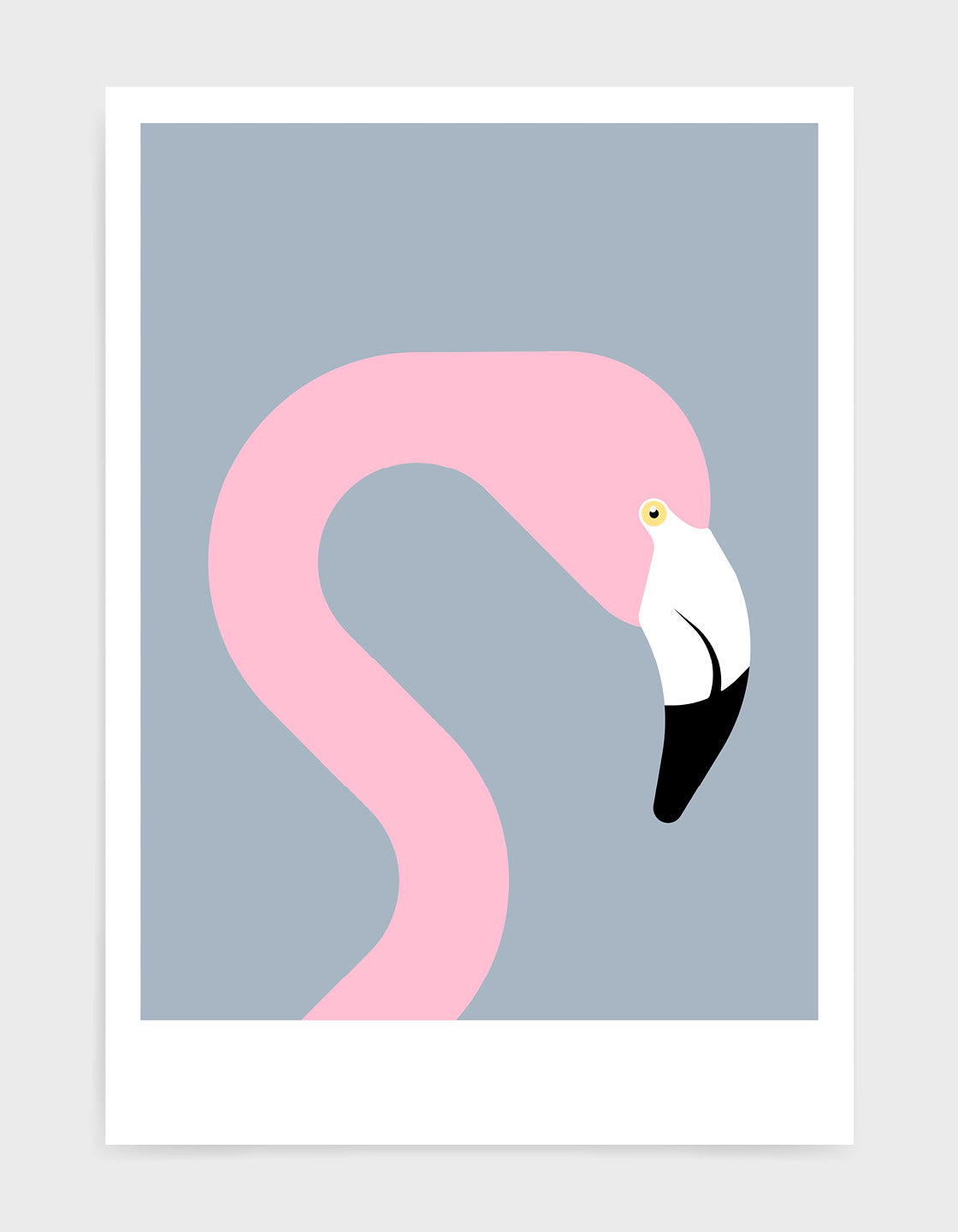 A vibrant flamingo wall art piece featuring bold colors, perfect for enhancing home decor.