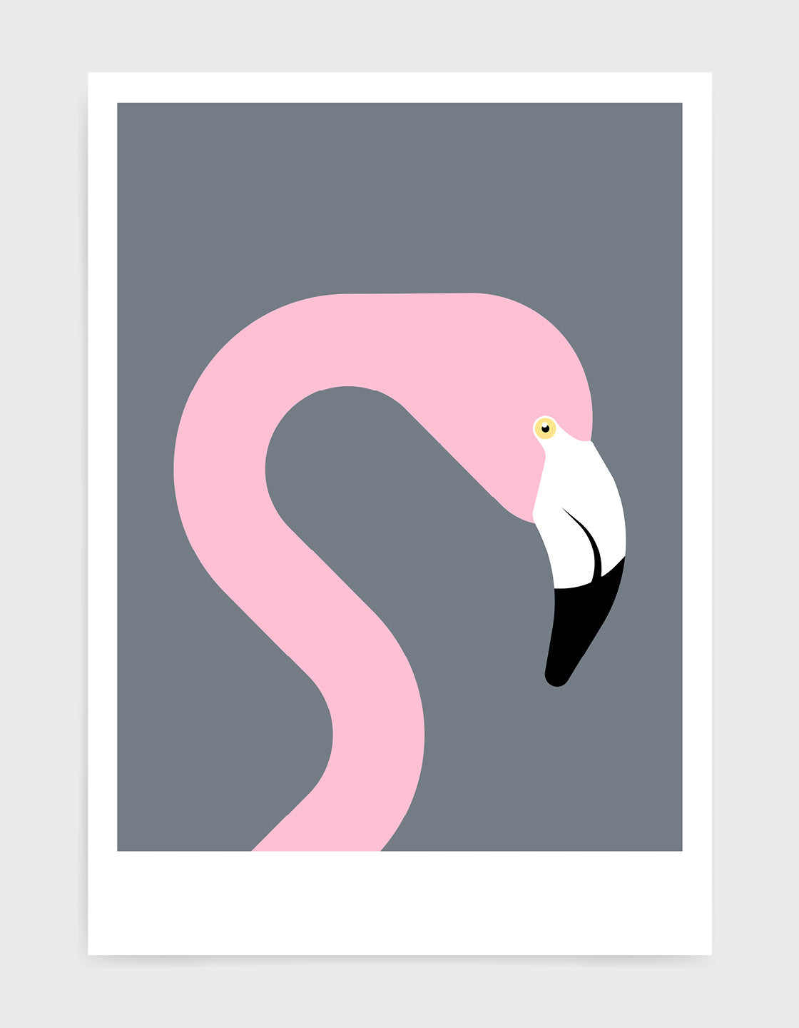 A vibrant flamingo wall art piece featuring bold colors, perfect for enhancing home decor.