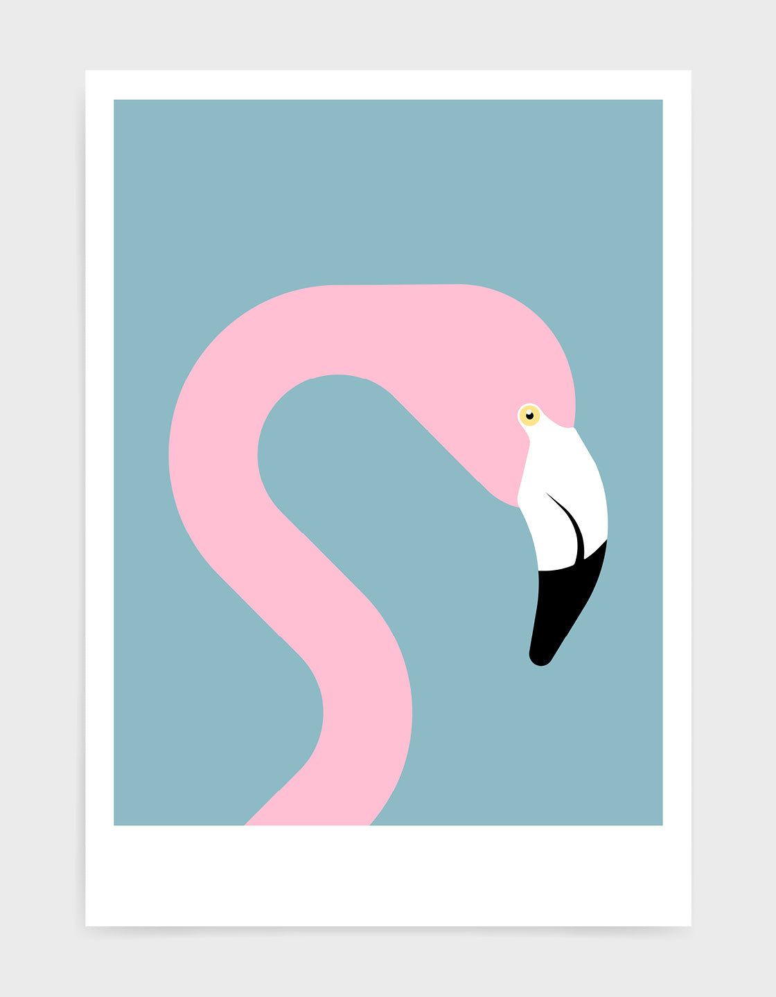 A vibrant flamingo wall art piece featuring bold colors, perfect for enhancing home decor.