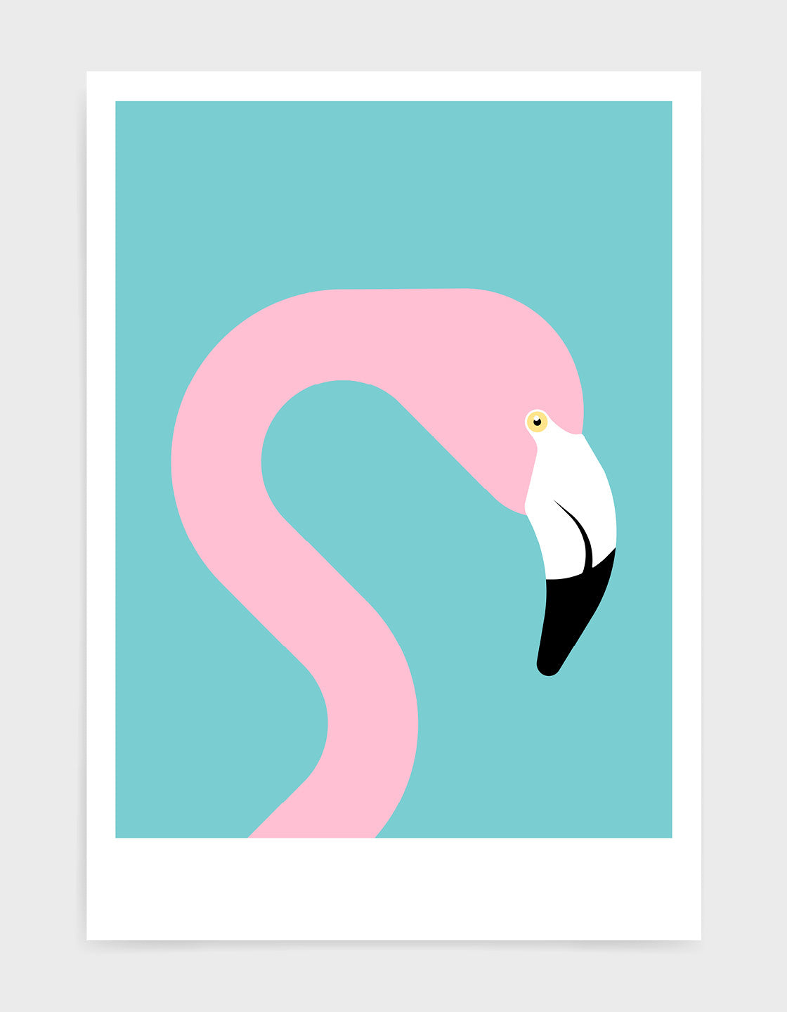 A vibrant flamingo wall art piece featuring bold colors, perfect for enhancing home decor.