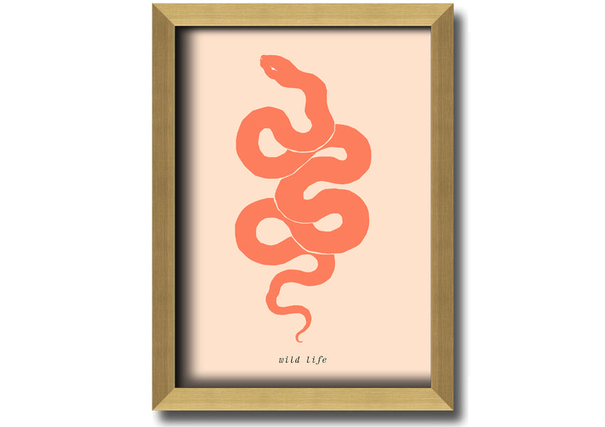 A beautifully framed Flash Snake print showcasing intricate details and vibrant colors, available in various frame options.