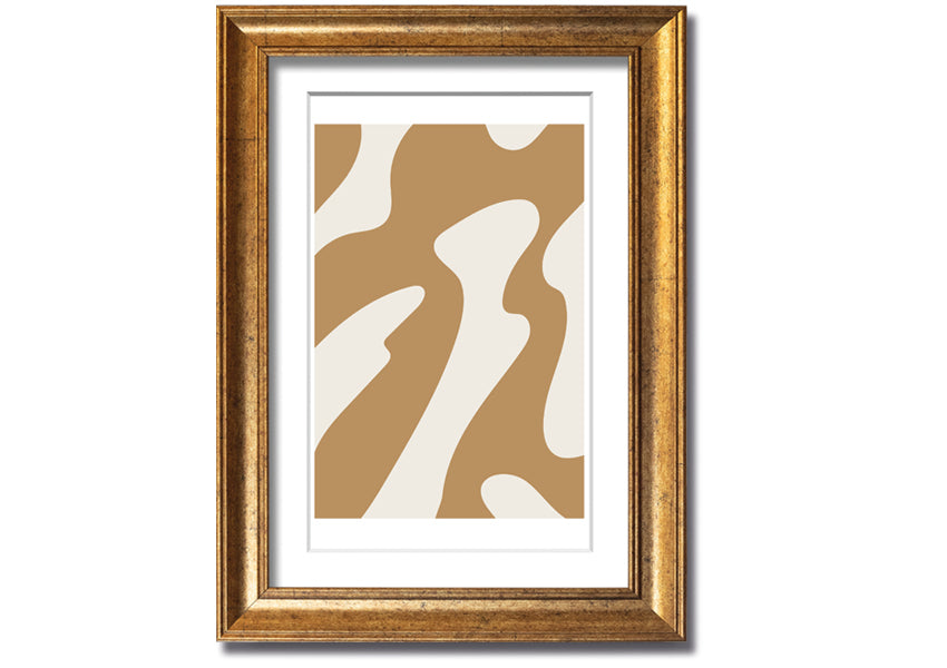 Flow Of Shapes framed print with abstract design, available in various frame colors, ready to hang.