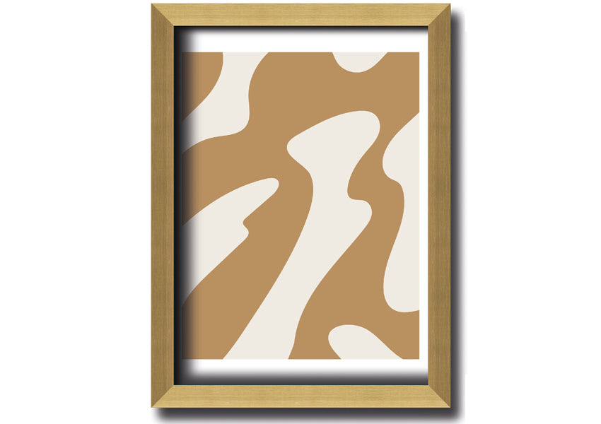 Flow Of Shapes framed print with abstract design, available in various frame colors, ready to hang.