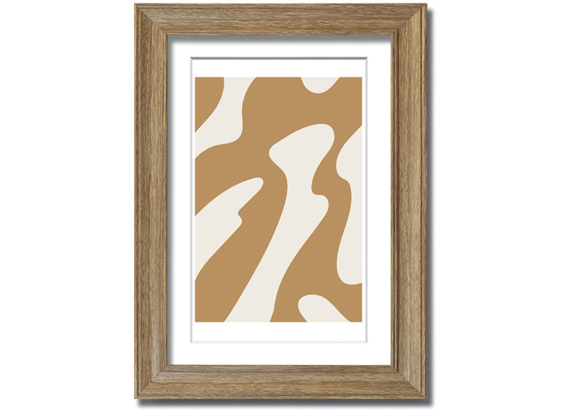 Flow Of Shapes framed print with abstract design, available in various frame colors, ready to hang.