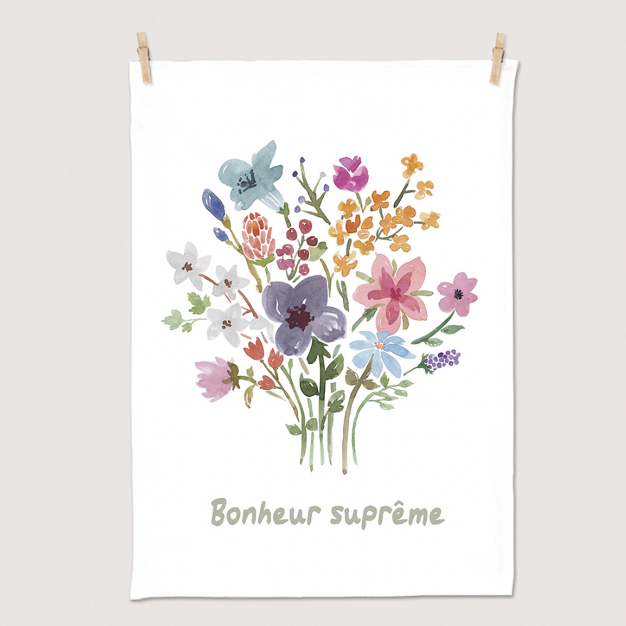 A vibrant Flower Garden poster measuring 50cm x 70cm, showcasing a modern floral design on lightweight polyester fabric.