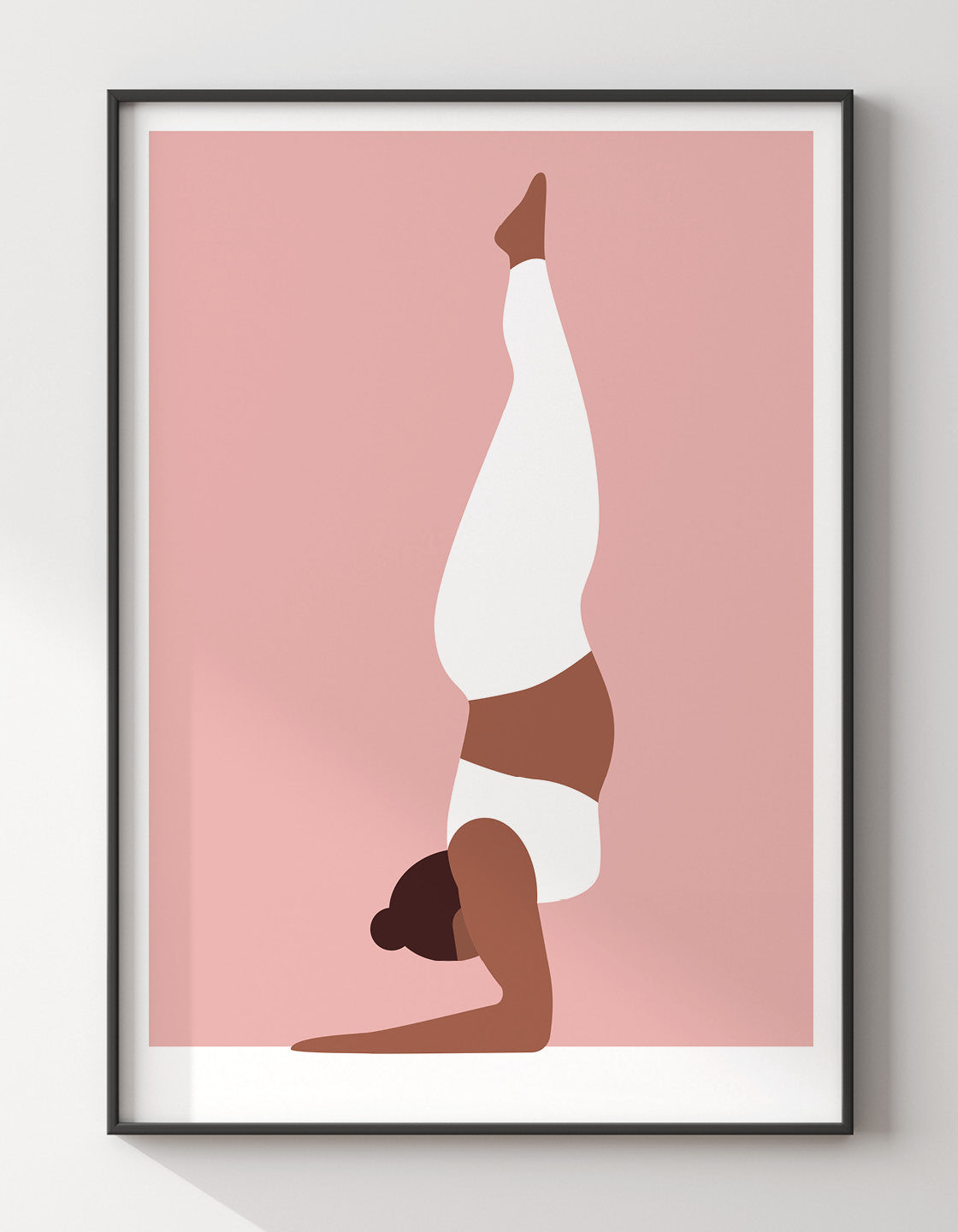 Vibrant forearm stand yoga print showcasing a bold design, perfect for minimalistic wall decor.