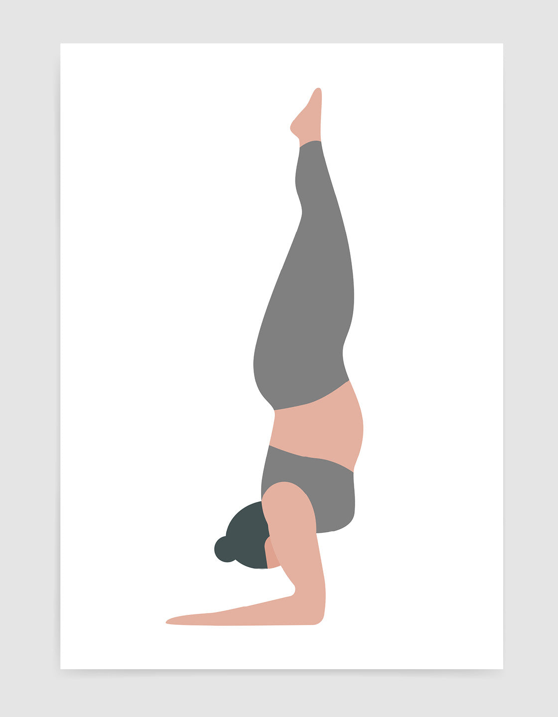 Vibrant forearm stand yoga print showcasing a bold design, perfect for minimalistic wall decor.