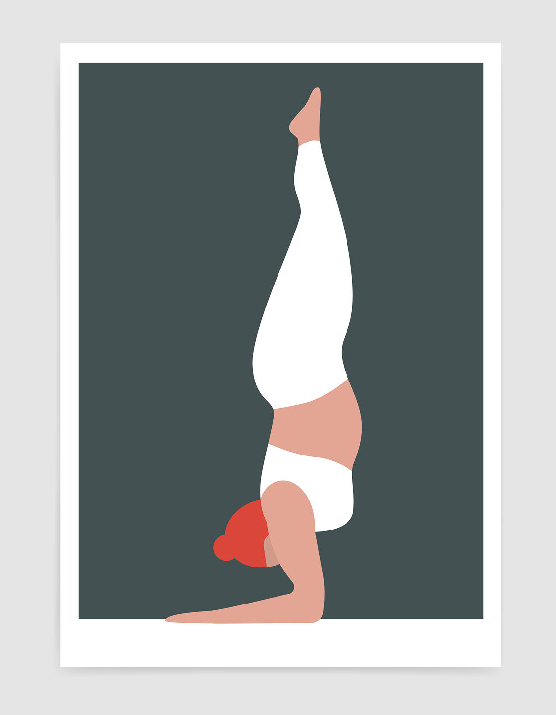 Vibrant forearm stand yoga print showcasing a bold design, perfect for minimalistic wall decor.