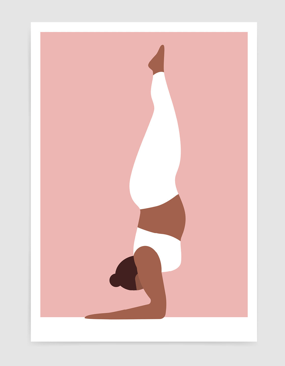 Vibrant forearm stand yoga print showcasing a bold design, perfect for minimalistic wall decor.