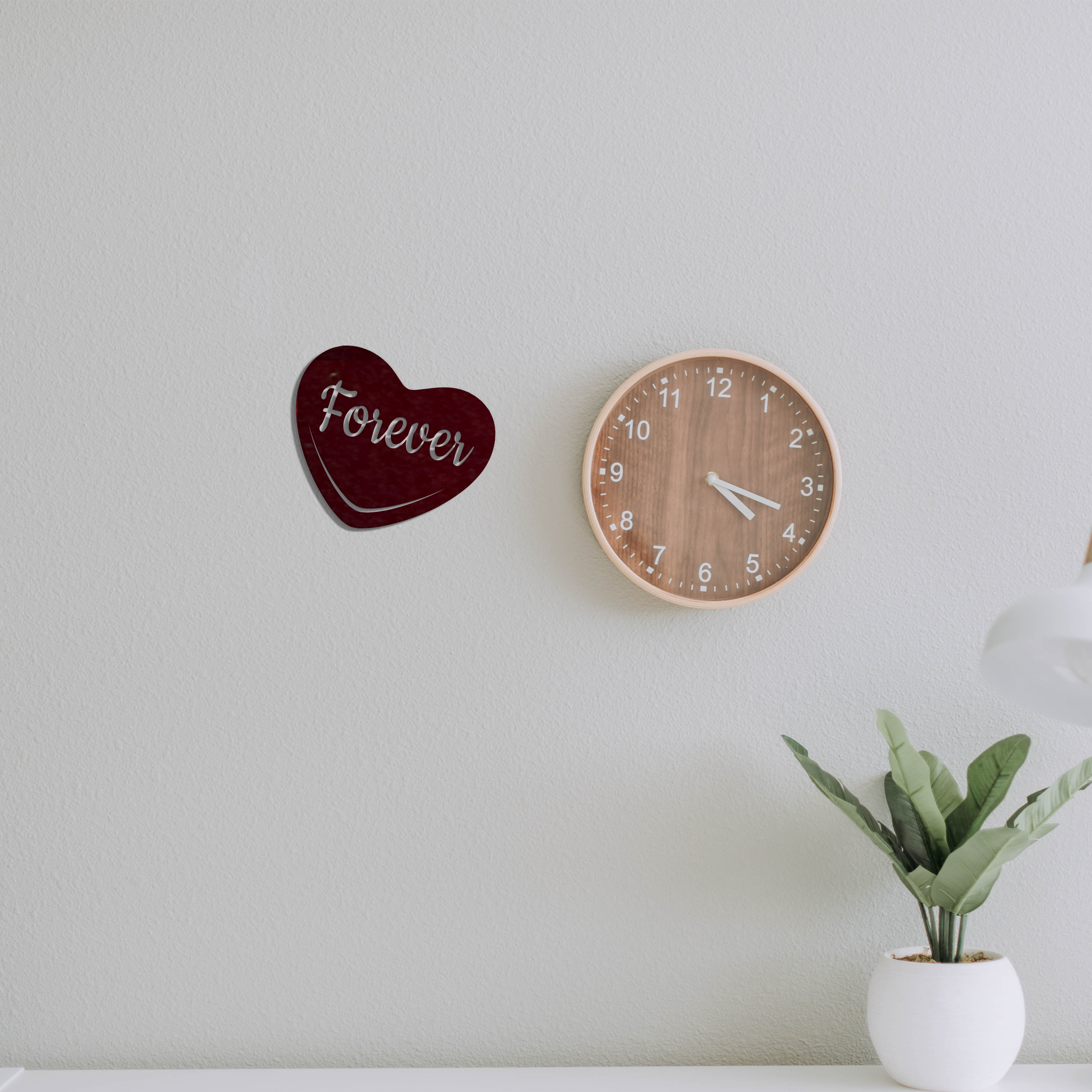 Forever Candy Heart Metal Wall Art made from high-quality 16 gauge steel, featuring a low gloss powder-coated finish, perfect for expressing love.