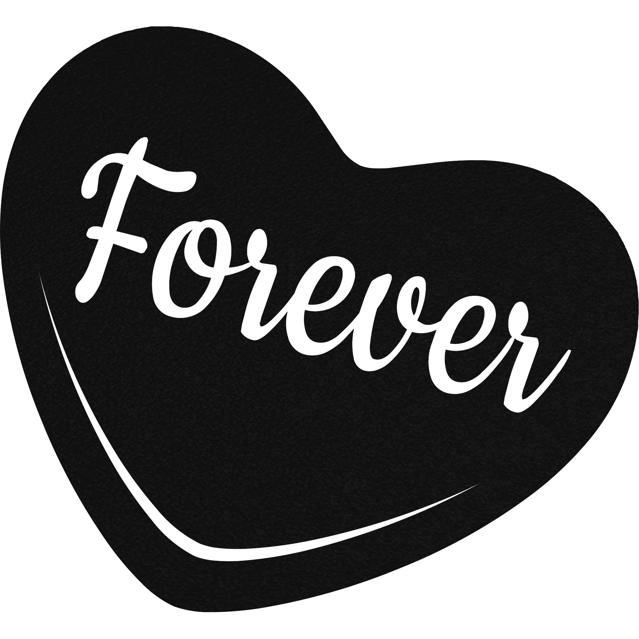 Forever Candy Heart Metal Wall Art made from high-quality 16 gauge steel, featuring a low gloss powder-coated finish, perfect for expressing love.