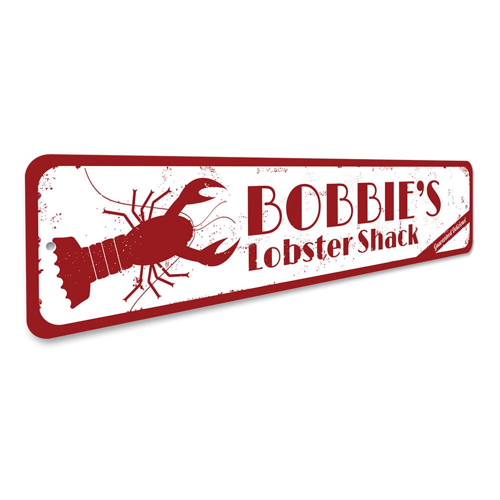 Fresh Lobster Sign made of high-quality aluminum, featuring vibrant colors and customizable text, perfect for beach houses and seafood restaurants.