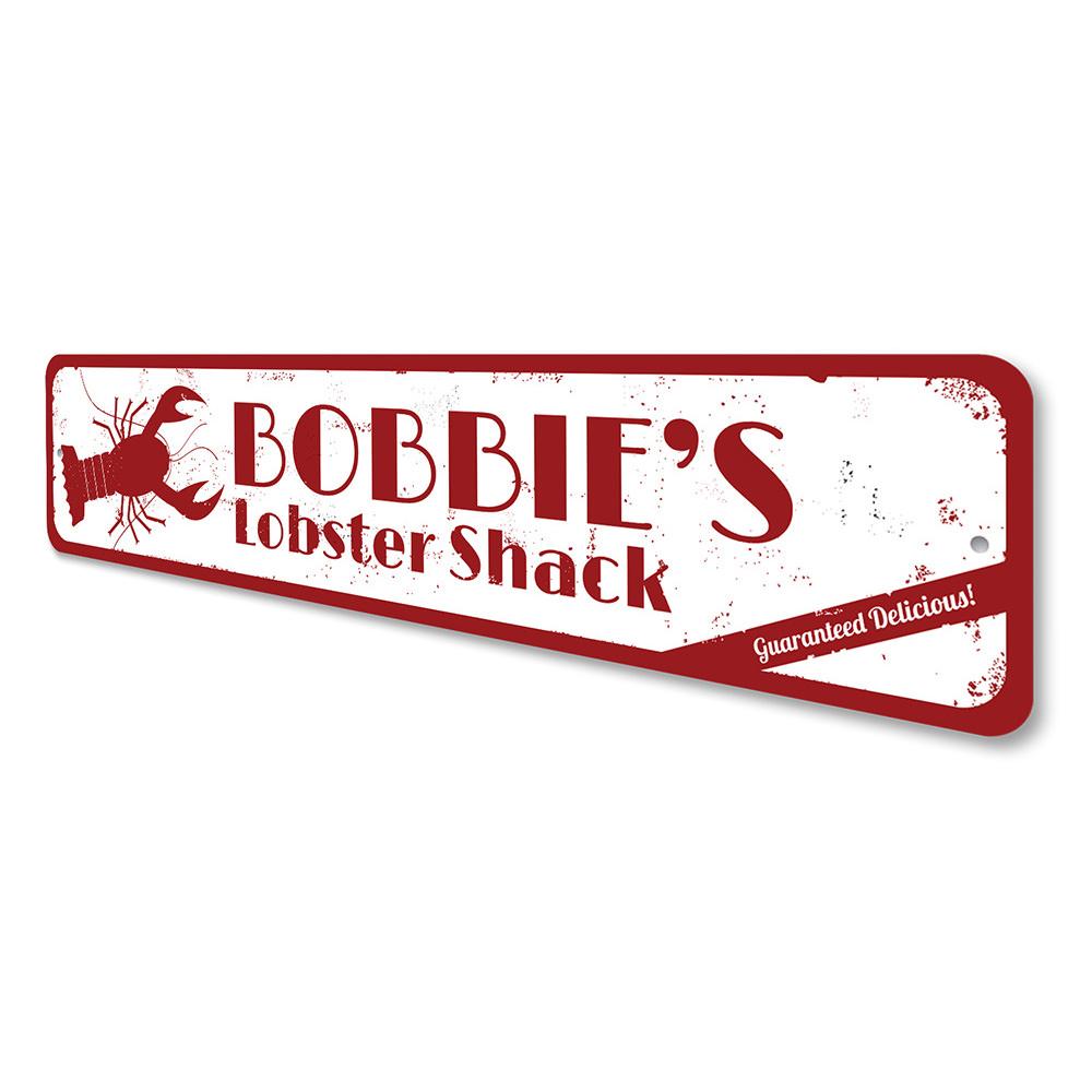 Fresh Lobster Sign made of high-quality aluminum, featuring vibrant colors and customizable text, perfect for beach houses and seafood restaurants.