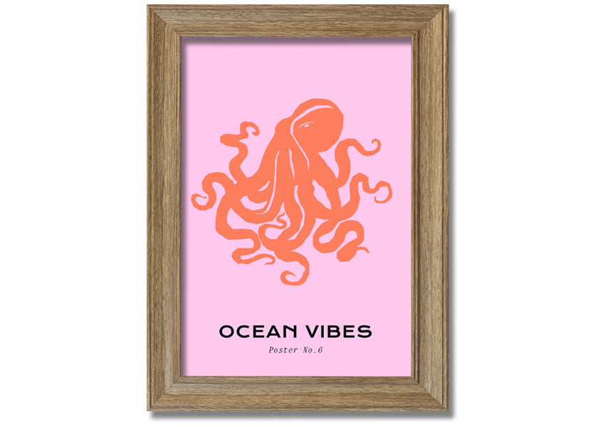 A beautifully framed print of a Giant Reef Octopus, showcasing vibrant colors and intricate details, ready to hang on a wall.