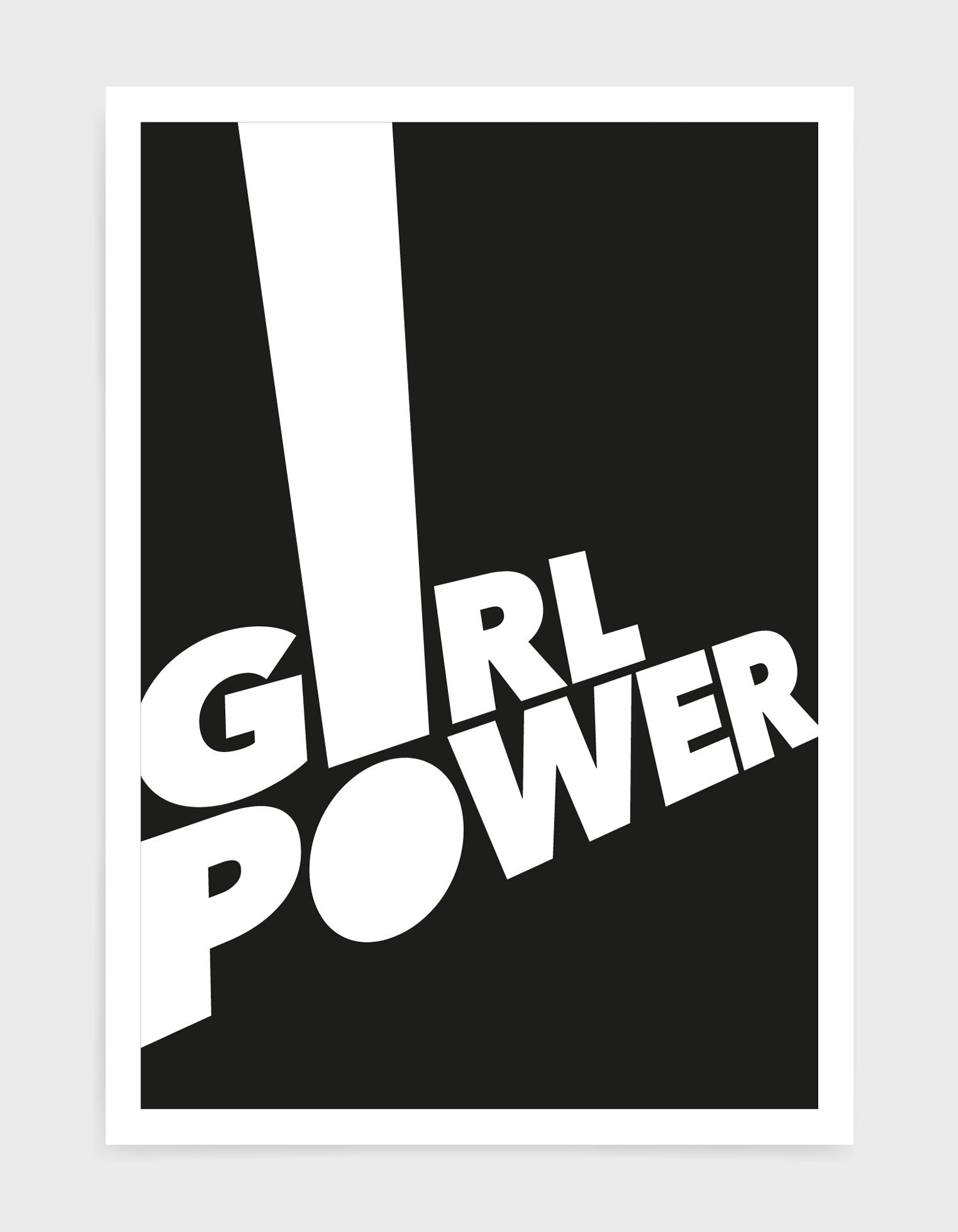 A vibrant motivational poster featuring bold 'Girl Power' text, designed to inspire and empower women.