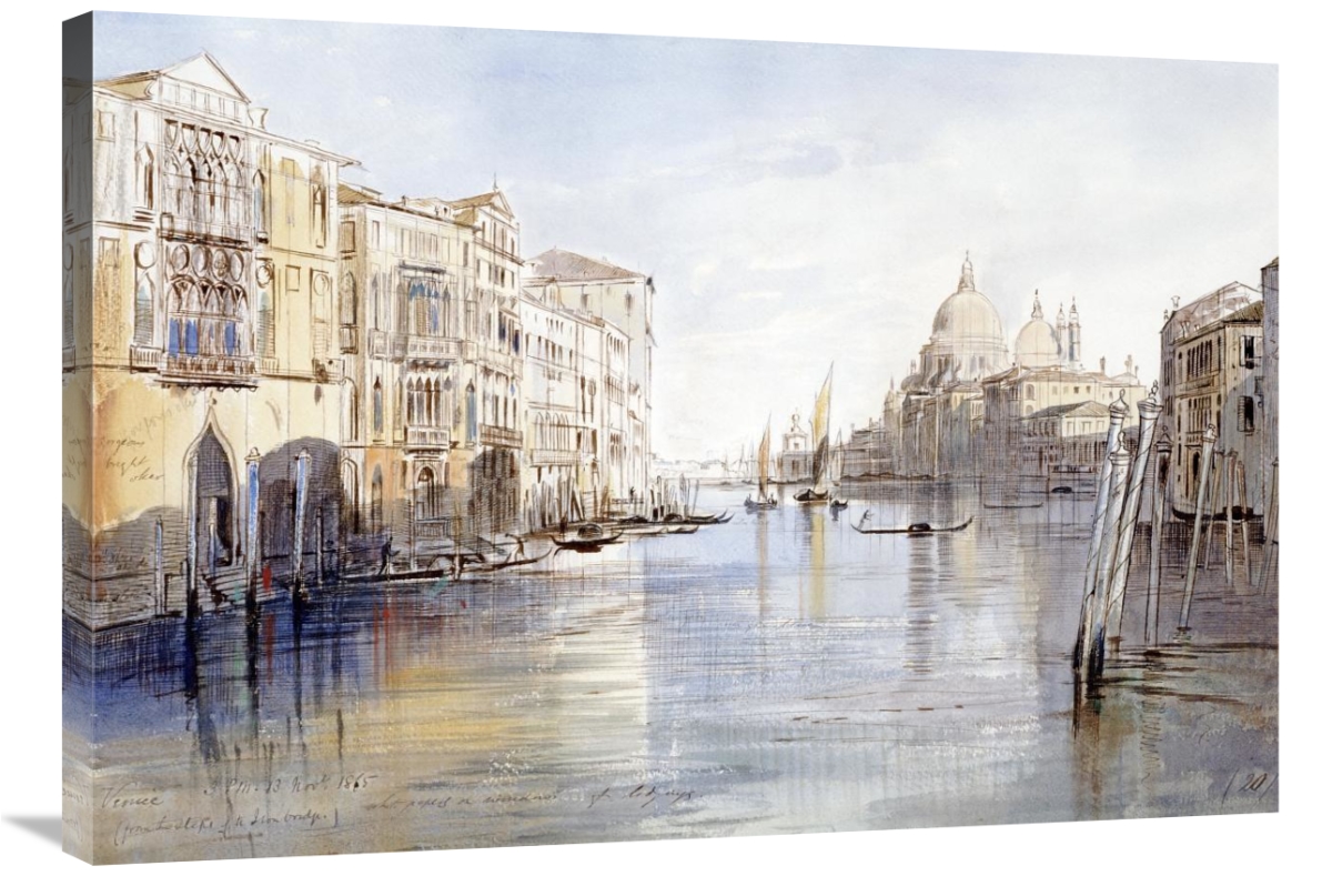 Venice canal with gondolas painting.