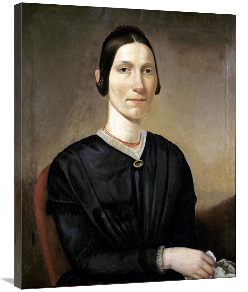 19th-century woman portrait painting