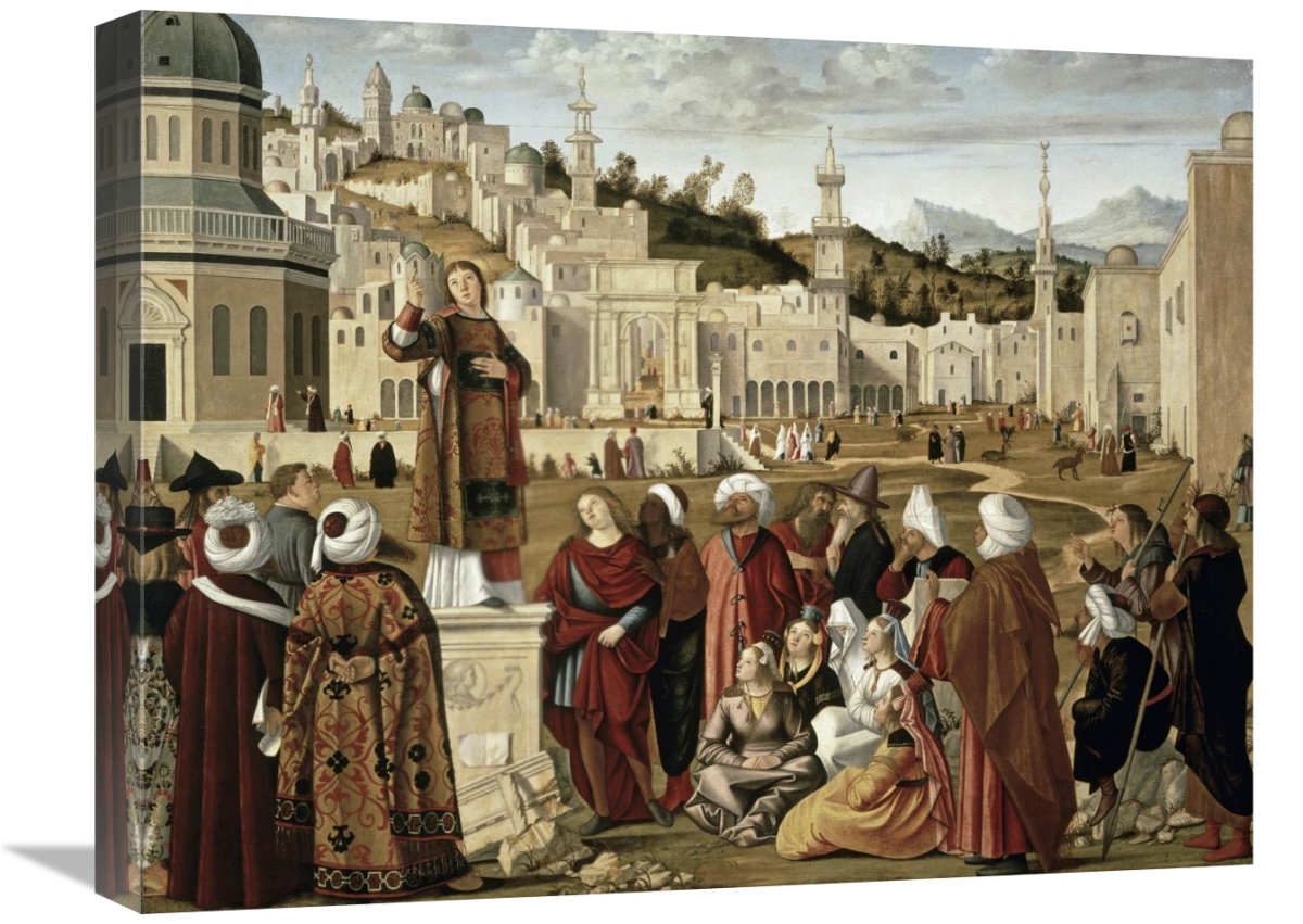 "Saint Stephen preaching painting."