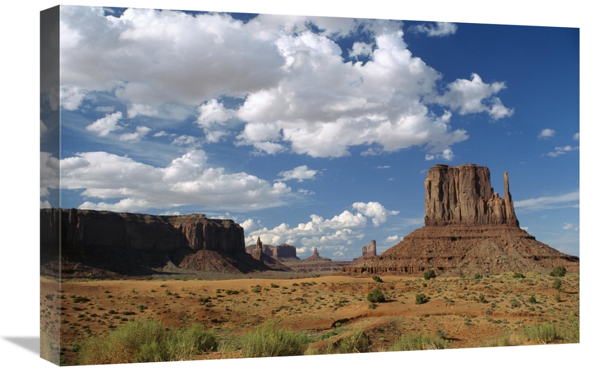 Monument Valley, desert rock formations.