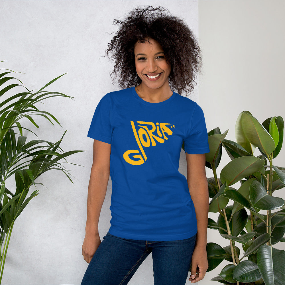 Gloria Blue Note t-shirt featuring a soft, lightweight design perfect for Blues fans, available in various sizes.