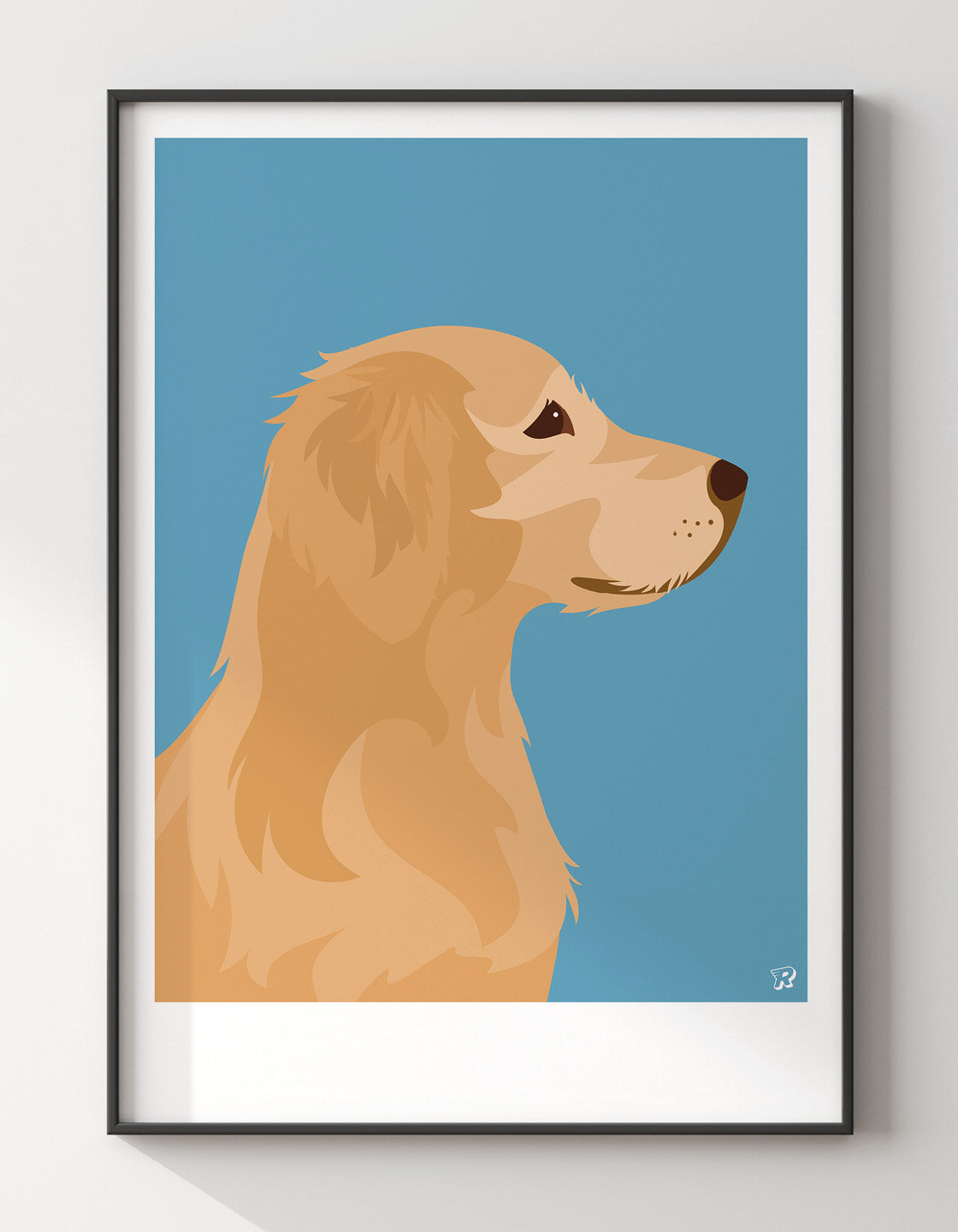 A beautifully designed gift featuring a Golden Retriever, showcasing its friendly expression and golden fur.